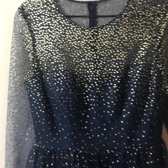 GIANNI BINI JR SZ 13 and SZ 11 NAVY/GOLD DRESS - Picture 4 of 12